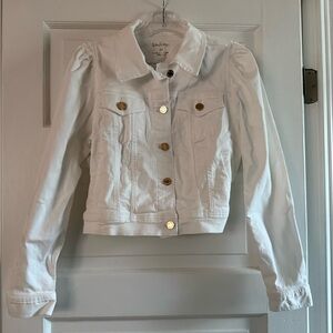 Lilly Pulitzer Laylani Denim White Jean Jacket NWT
